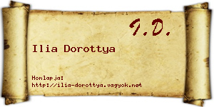 Ilia Dorottya névjegykártya